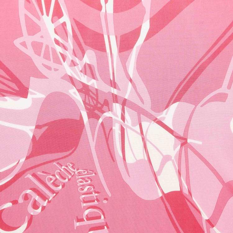 Pre Owned Hermes Pink Fluid Jersey Caleche Elastique Scarf