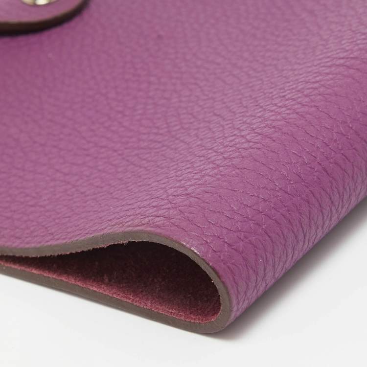 Pre Owned Hermes Anemone Togo Leather Ulysse PM Notebook Cover