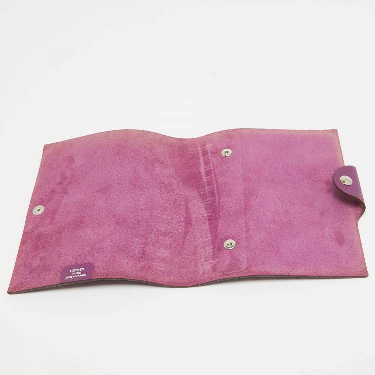 Pre Owned Hermes Anemone Togo Leather Ulysse PM Notebook Cover
