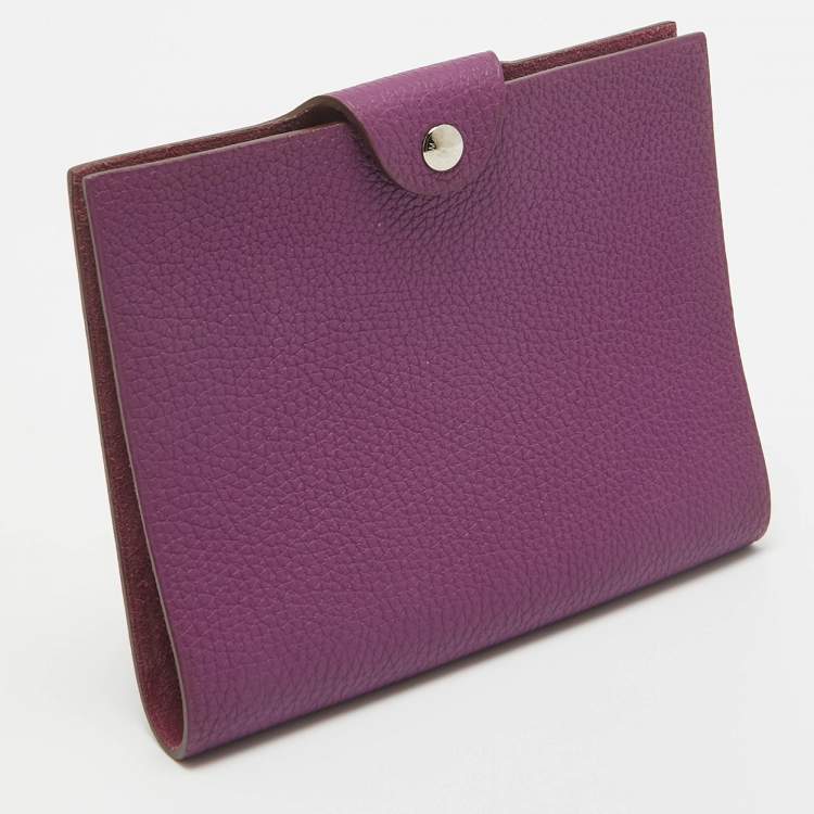Pre Owned Hermes Anemone Togo Leather Ulysse PM Notebook Cover