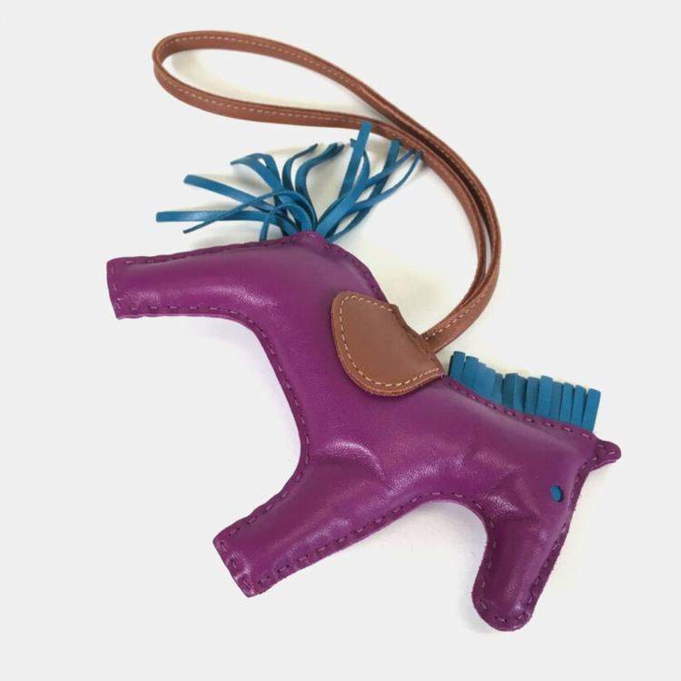 Pre Owned Hermes Anemone /Blue Izmir /Fawn Rodeo MM Charm