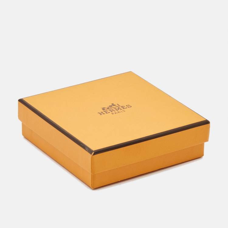 Pre Owned Hermes Behapi Black Leather Gold Plated Double Tour Reversible Bracelet 