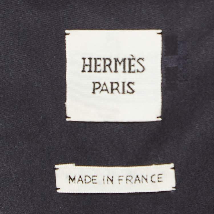 Pre Owned Hermes Black Wool Chaine d'Ancre No-collar Jacket M