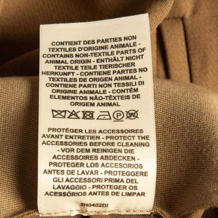 Pre Owned Hermès Brown Silk Blend Wide-Leg Loose Fit Pants S