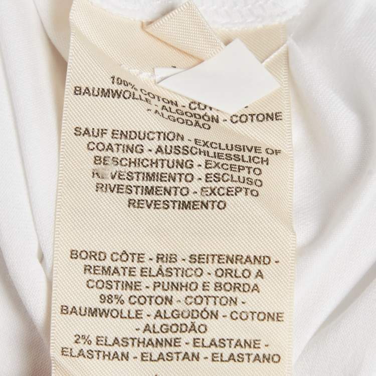 Pre Owned Hermes White Printed Cotton Jersey Mors a Jouets T-Shirt L
