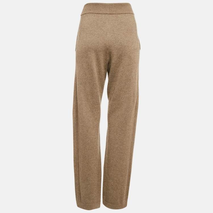 Pre Owned Hermes Olive Green Cashmere Knit Trousers S