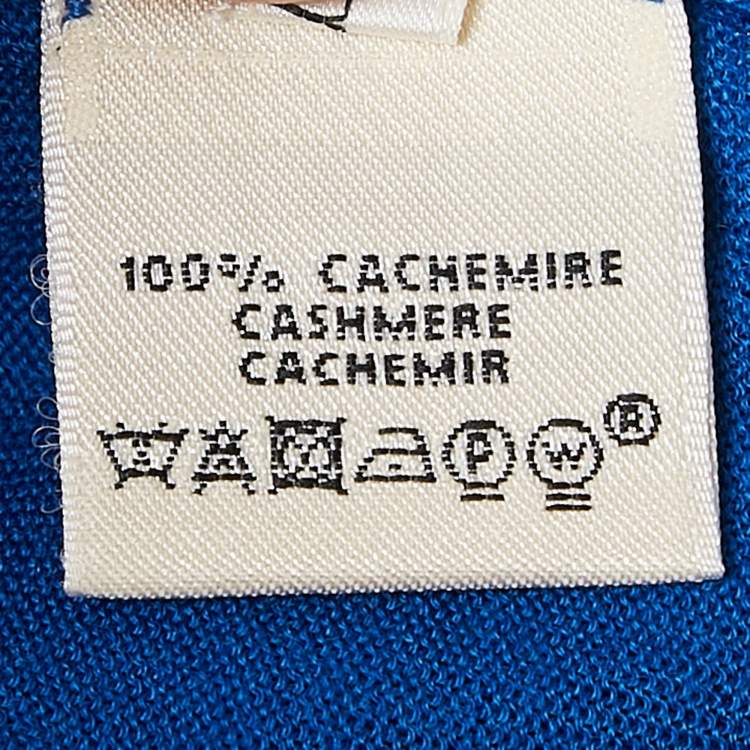 Pre Owned Hermès Blue Cashmere Knit Camisole L