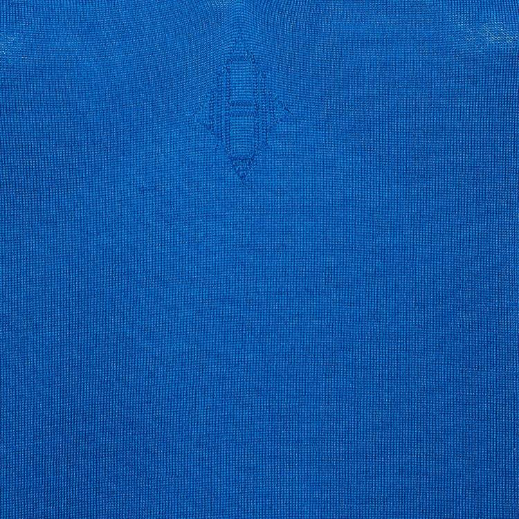 Pre Owned Hermès Blue Cashmere Knit Camisole L