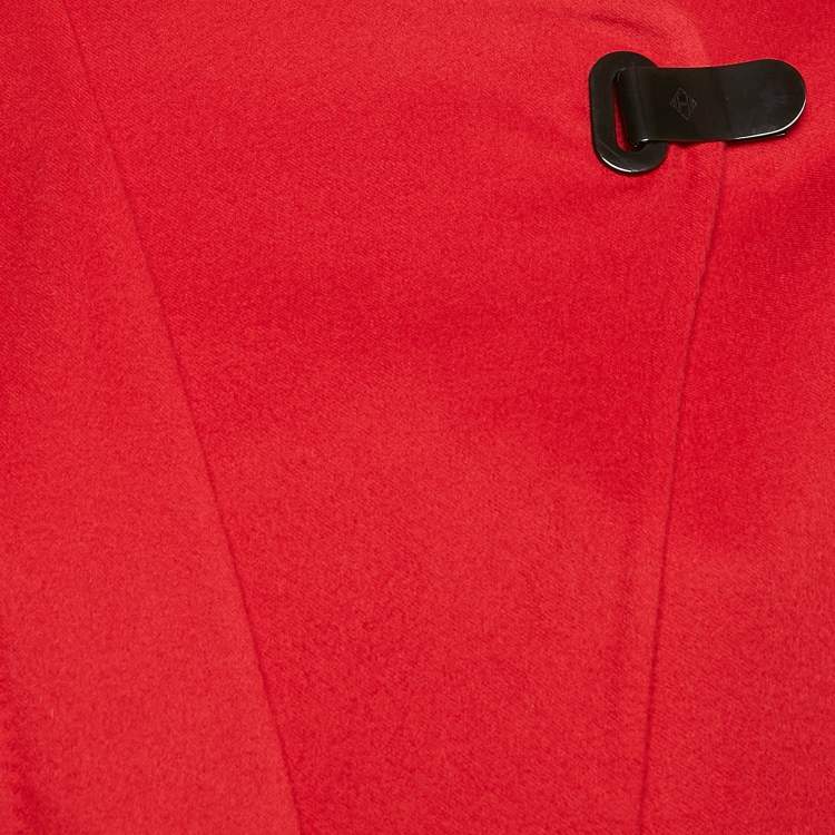 Pre Owned Hermès Red Cashmere Mid-Length Coat M