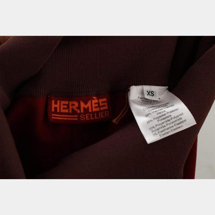 Pre Owned Hermes Red Yoga Set XS