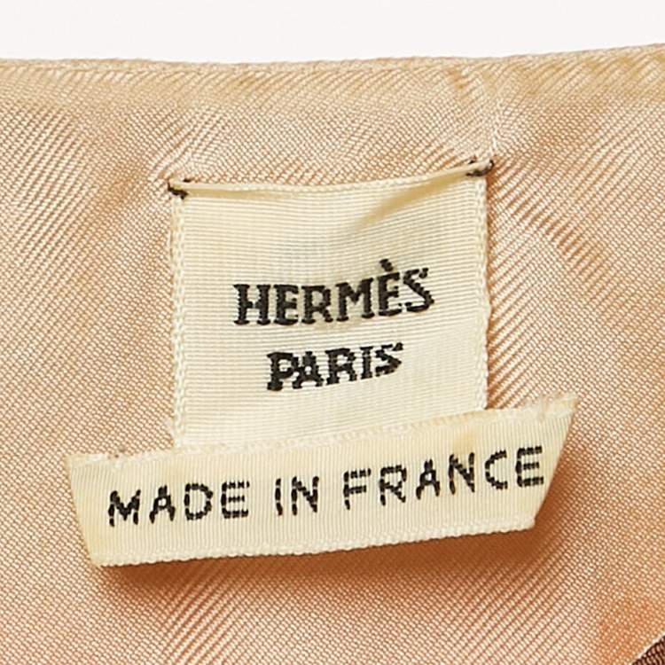 Pre Owned Hermes Grey/Multicolor Geometric Print Silk and Cotton Knit Top S