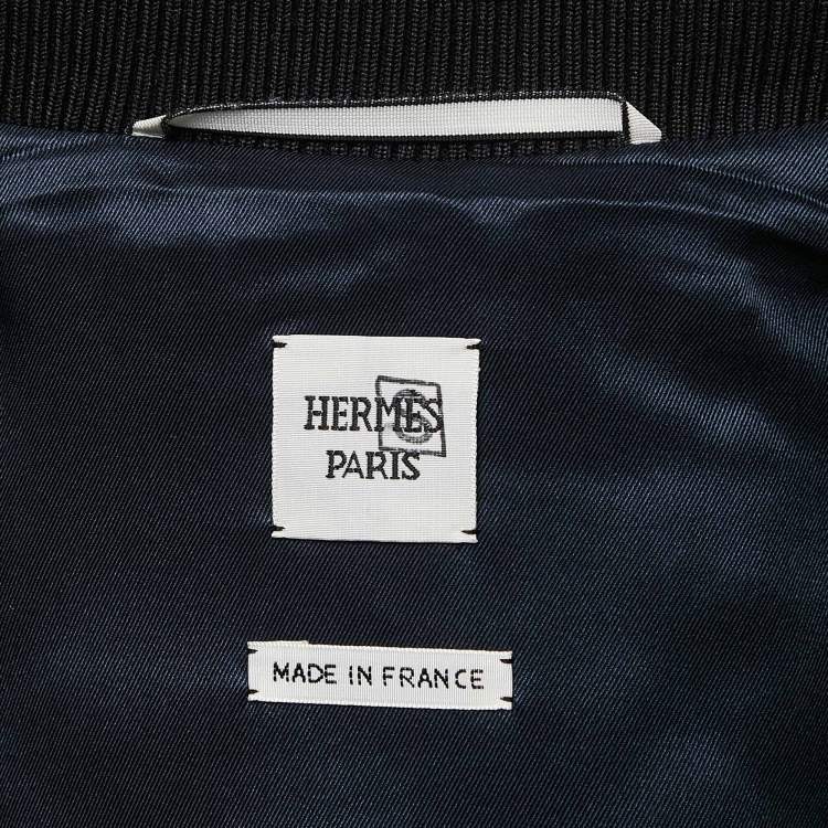 Pre Owned Hermes Blue Bandana Print Silk Quilted Vest S