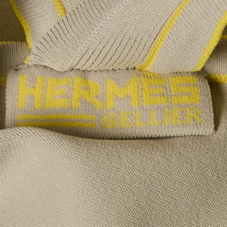 Pre Owned Hermès Grey Stretch Knit Padded Tank Top S