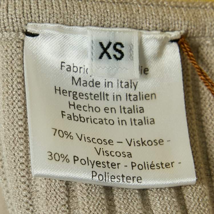 Pre Owned Hermes Grey Stretch Knit Yoga Pullover XS
