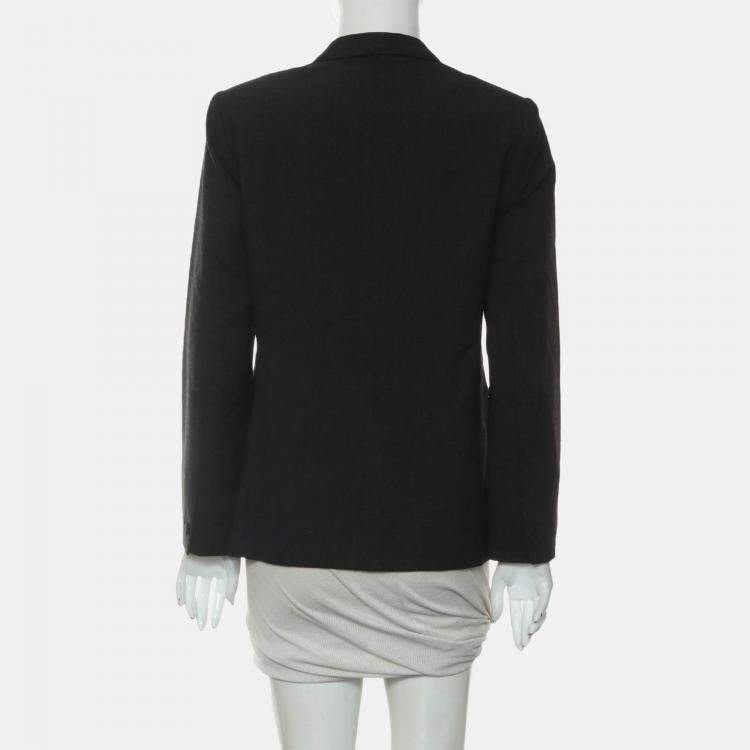 Pre Owned Hermes Black Button-up Blazer