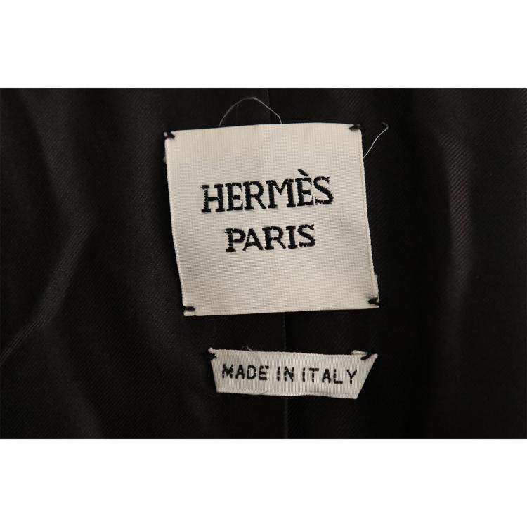 Pre Owned Hermes Black Button-up Blazer