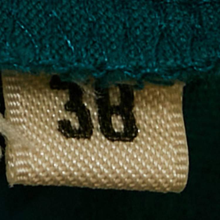 Pre Owned Hermes Green Cotton H Embroidered Pocket Detail T-Shirt M