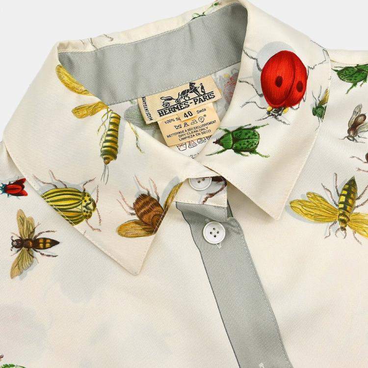 Pre Owned Hermes Shirt Blouse White Size 40