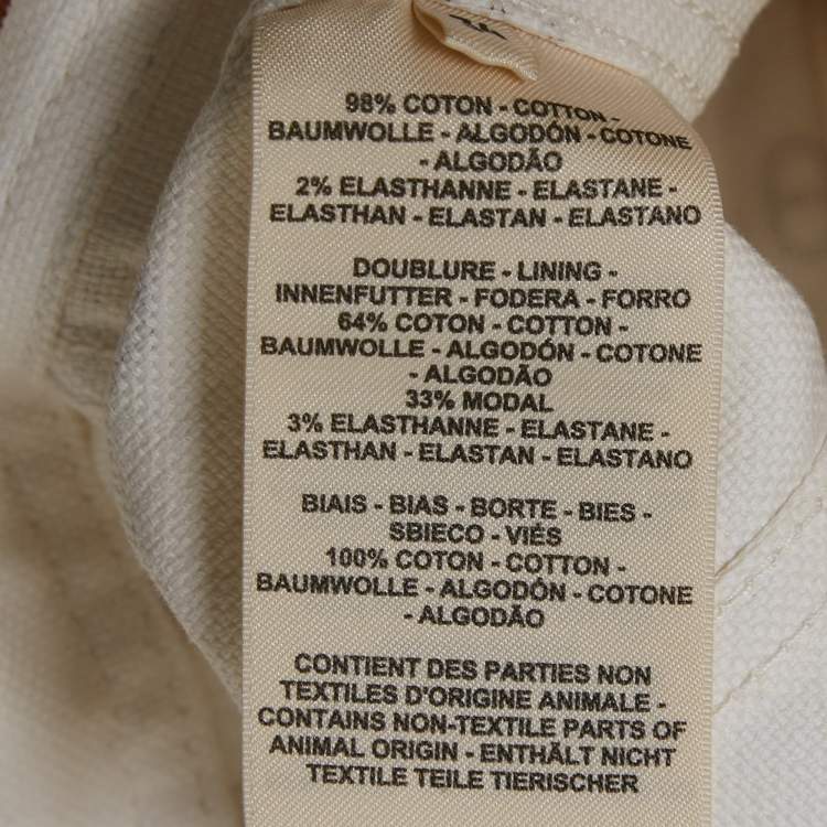 Pre Owned Hermès Off-White Printed Cotton Jacket S