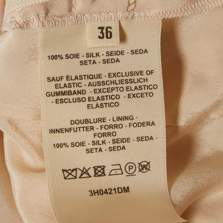 Pre Owned Hermes Pink Printed Silk Palazzo S 