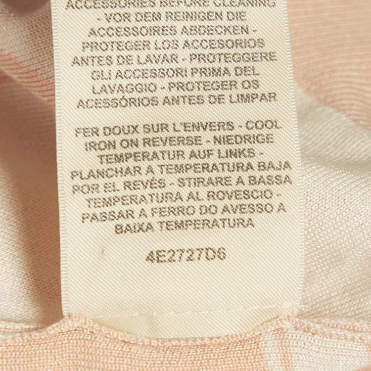 Pre Owned Hermes Rose Silk Blend En Desordre Finesse Cardigan M