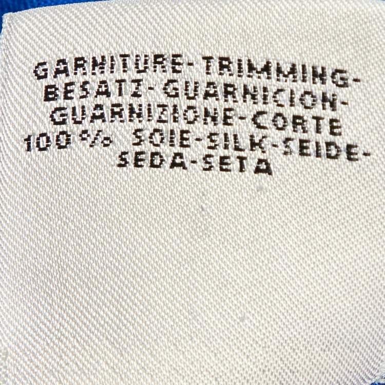 Pre Owned Hermes Blue Cotton Appliqued Crew Neck T-Shirt S 