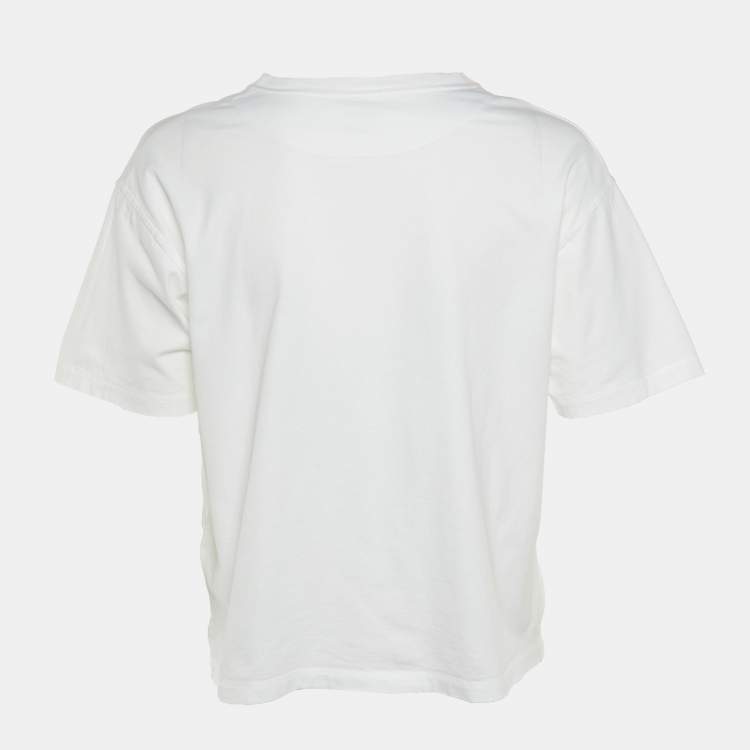 مملوكة مسبقًا Hermes White L'Instruction du Roy Cotton Crew Neck T-Shirt M 