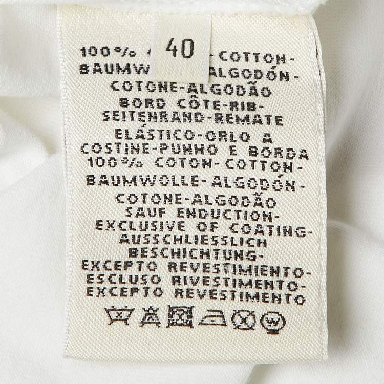 مملوكة مسبقًا Hermes White L'Instruction du Roy Cotton Crew Neck T-Shirt M 