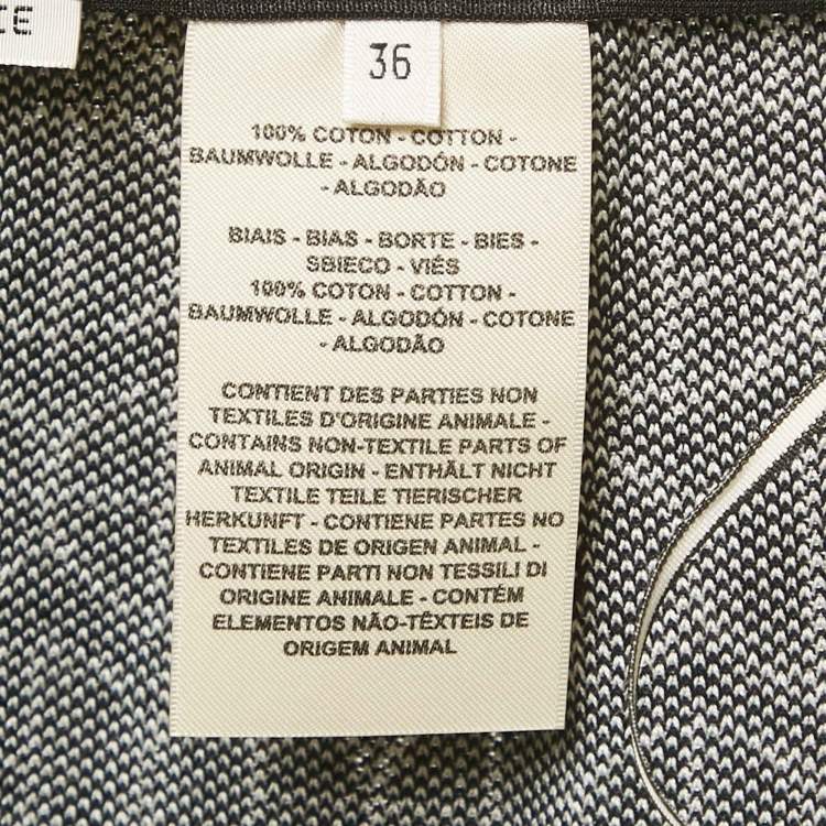 Pre Owned Hermes Black Logo Jacquard Knit Trousers S