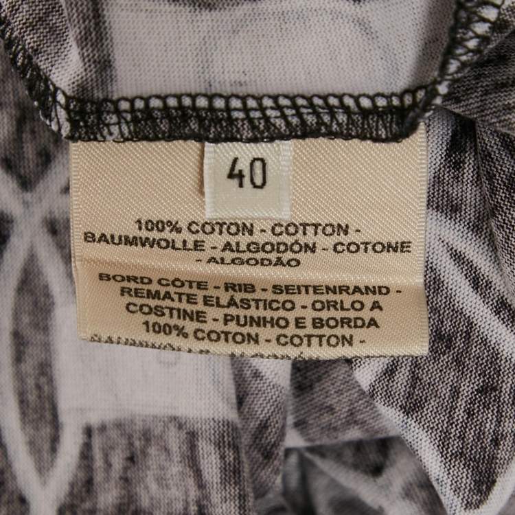 Pre Owned Hermes Black Cotton La Promenade du Matin T-Shirt M