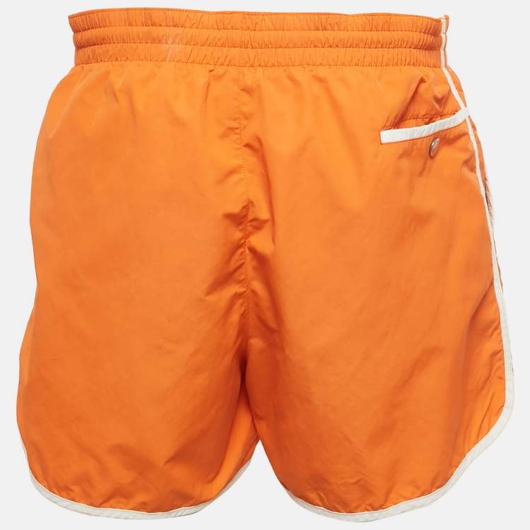 Pre Owned Hermès Orange Nylon Shorts M