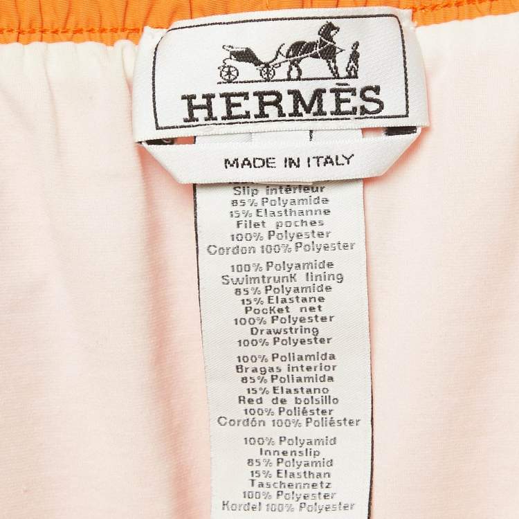 Pre Owned Hermès Orange Nylon Shorts M