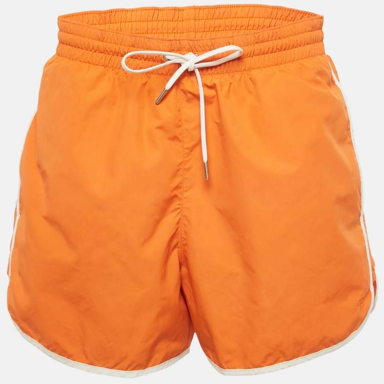 Pre Owned Hermès Orange Nylon Shorts M