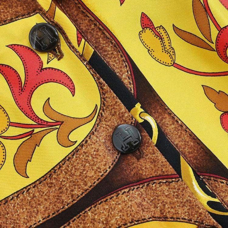 Pre Owned Hermes Short Sleeve Polo Shirt Top Black M