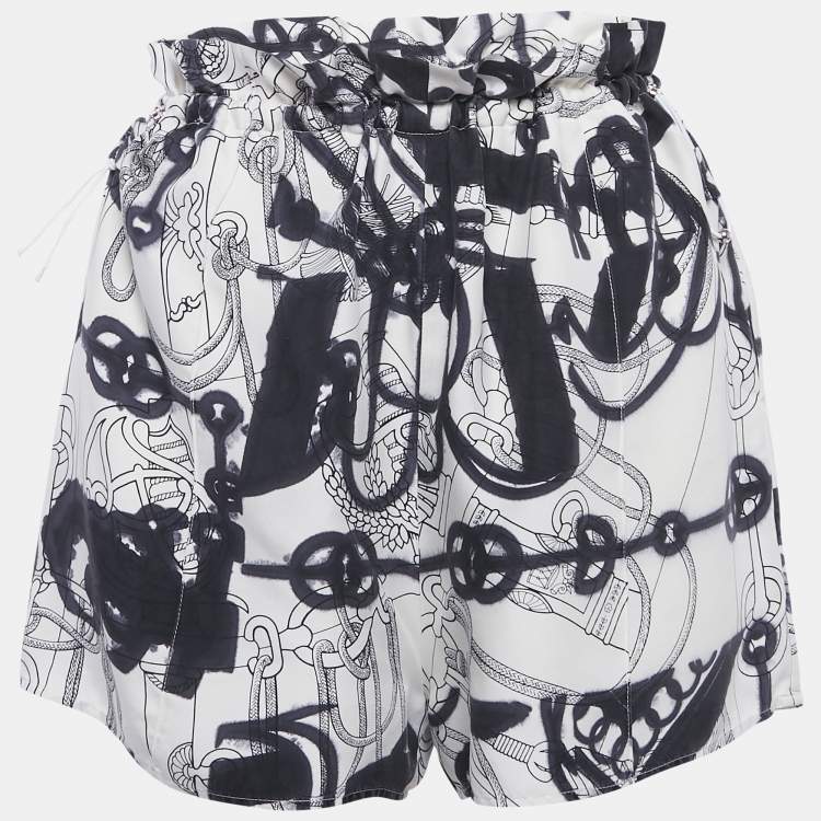 Pre Owned Hermès Cliquetis Tattoo Aquarelle Drawstring Shorts S
