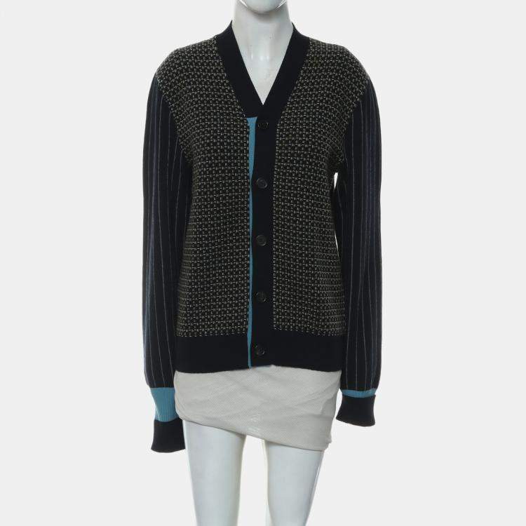 Pre Owned Hermes Wool Button Up Cardigan M