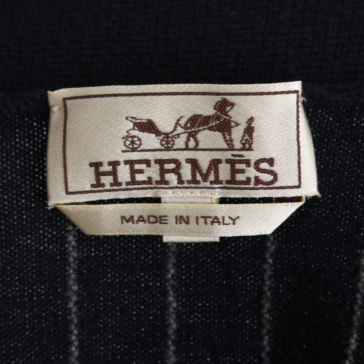 Pre Owned Hermes Wool Button Up Cardigan M