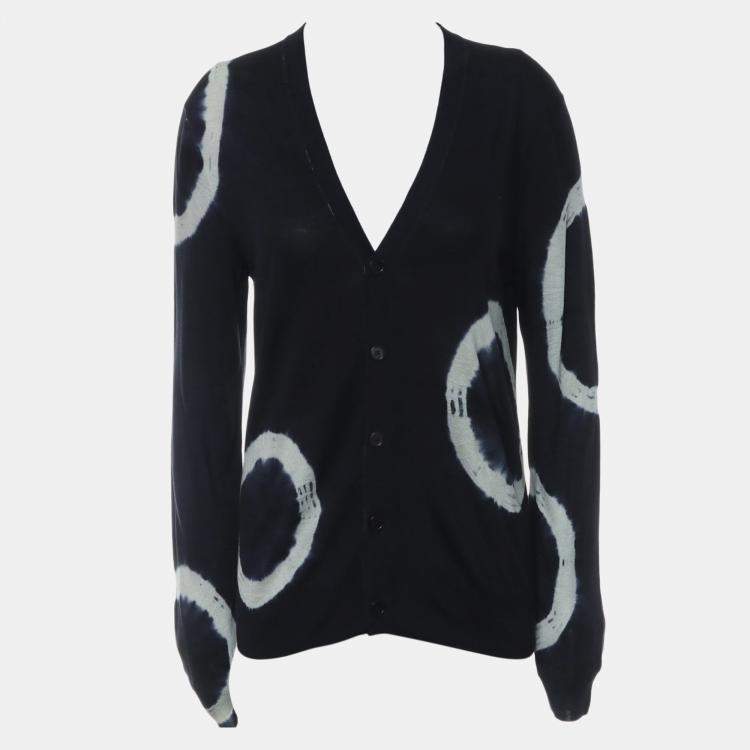 Pre Owned Hermes Multicolor Button Up Silk Cardigan XS