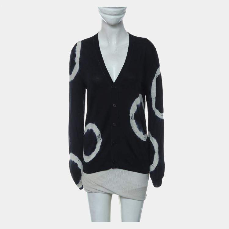 Pre Owned Hermes Multicolor Button Up Silk Cardigan XS