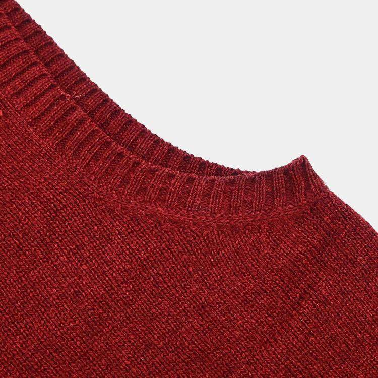 Pre Owned Hermes Ensemble Cardigan Sleeveless Top Bordeaux M