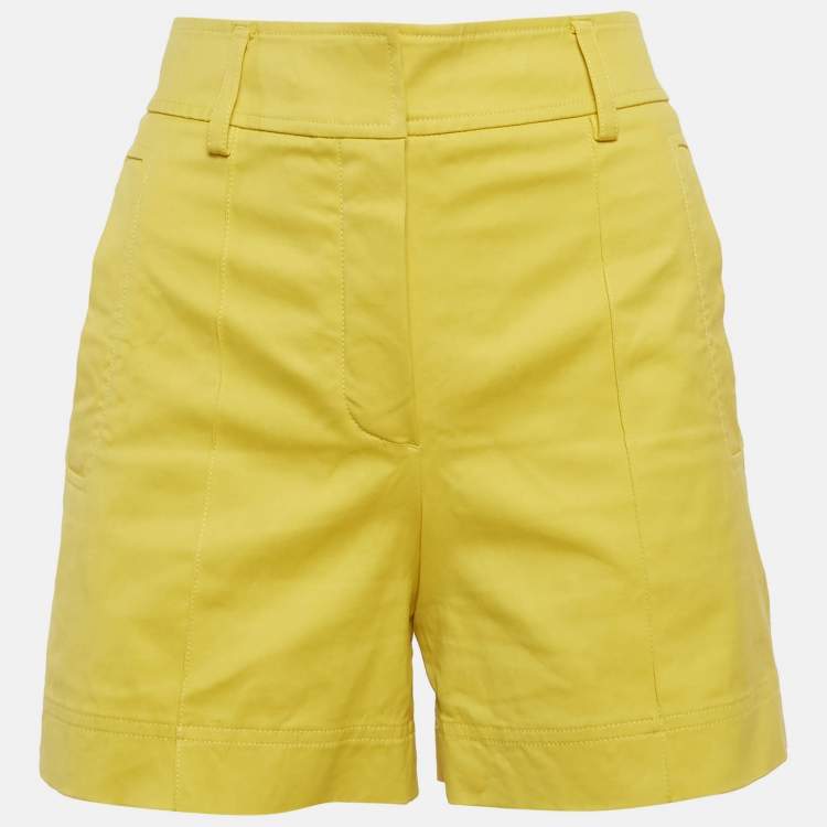 Pre Owned Hermès Yellow Cotton Bermuda Shorts S