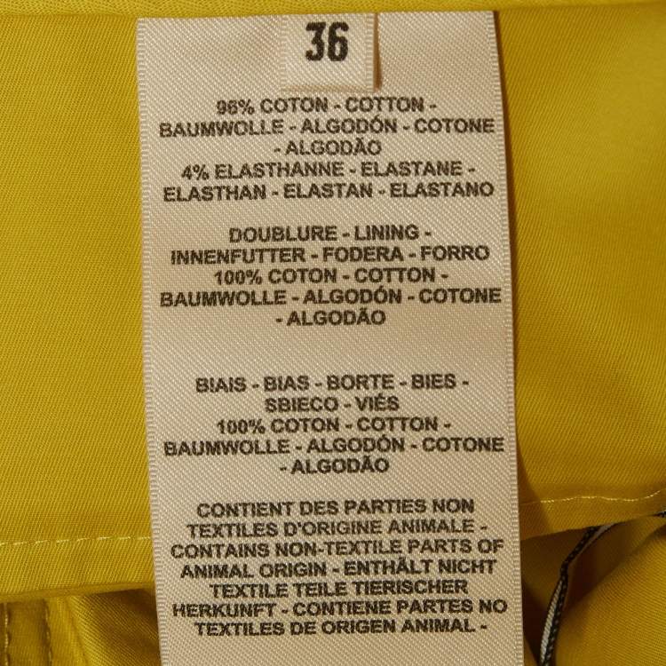 Pre Owned Hermès Yellow Cotton Bermuda Shorts S