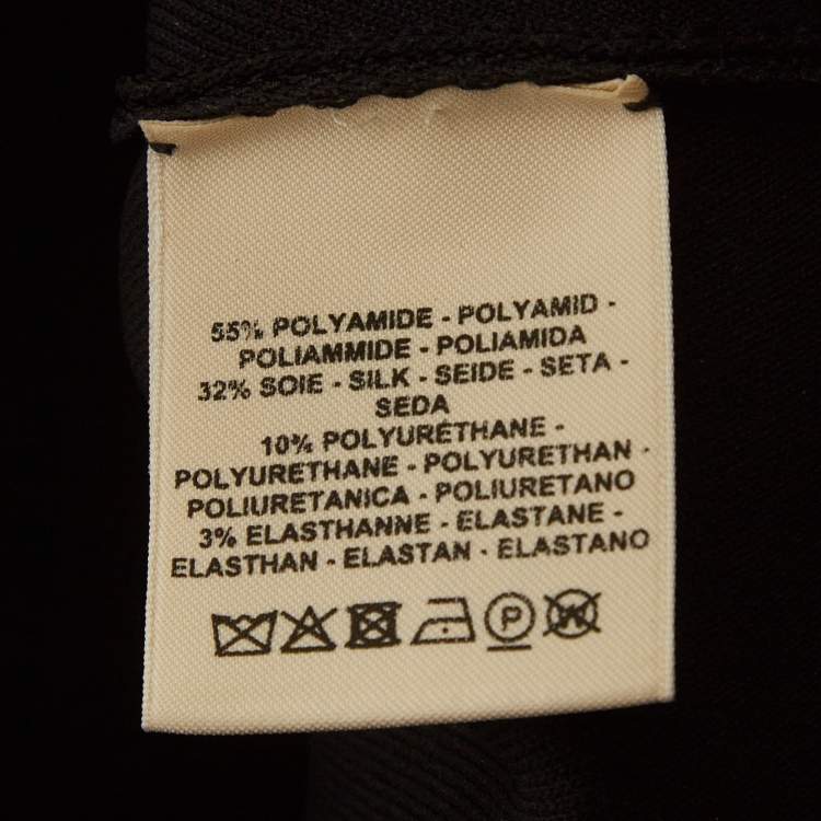 Pre Owned Hermes Black Knit Sleeveless Crop Top M