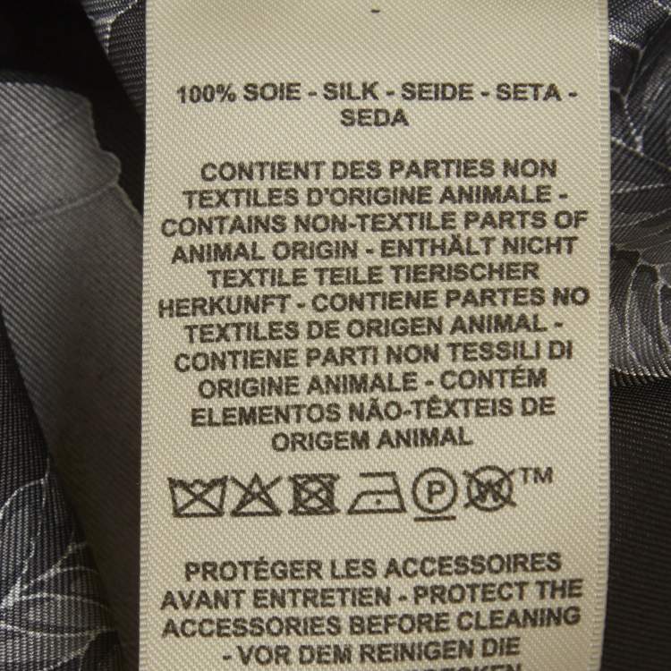 Pre Owned Hermes Black Silk Palefroi Remix Shirt Dress M