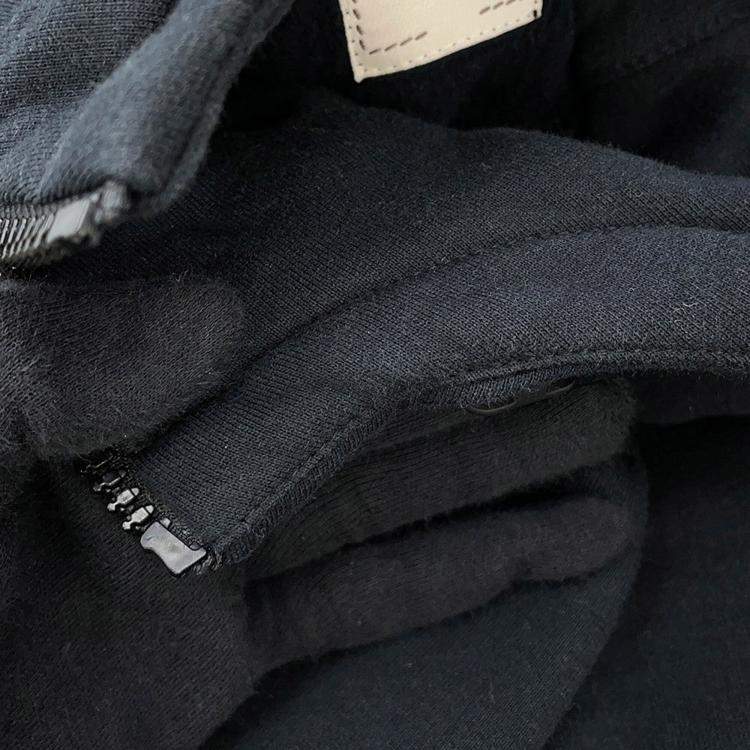 Pre Owned Hermes Knitted Fabric Shirt (Hermes Fit) Size S Black Cotton100%