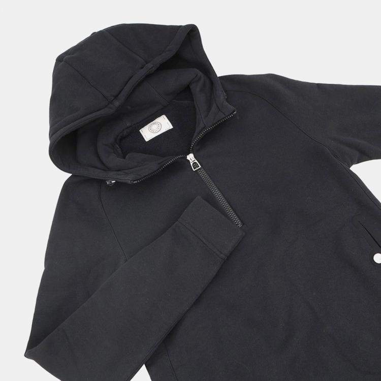 Pre Owned Hermes Knitted Fabric Shirt (Hermes Fit) Size S Black Cotton100%