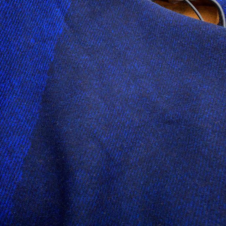 Pre Owned Hermes Poncho Highland Navy/Brown Merino Wool90% Cashmere10%