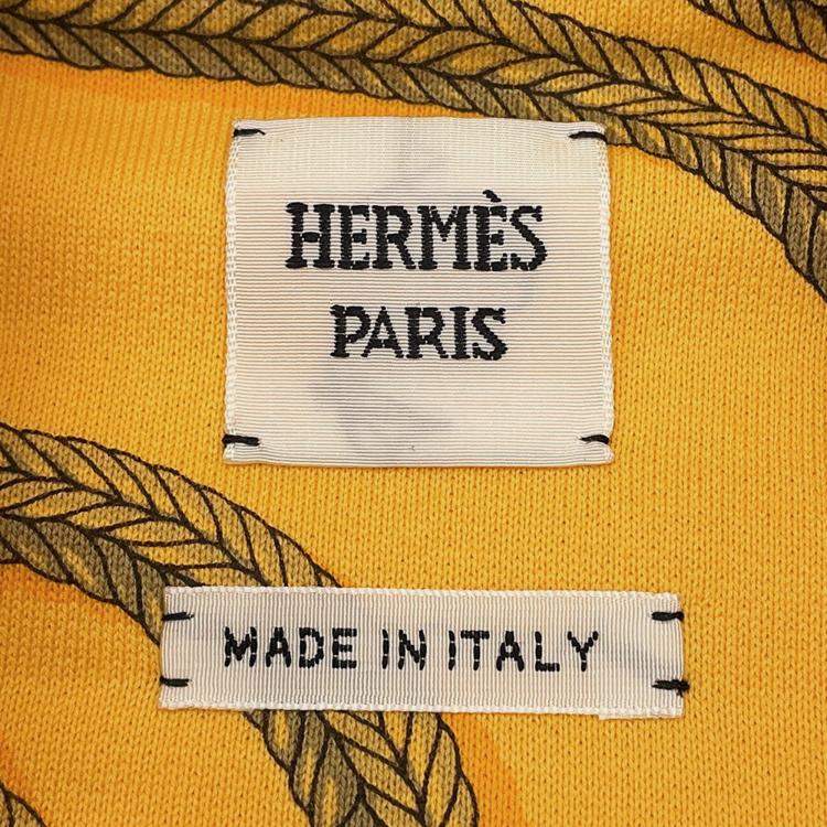 Pre Owned Hermes Parfroy Remix Teddy Blouson Size 34 Jaune Mimosa Cotton100%