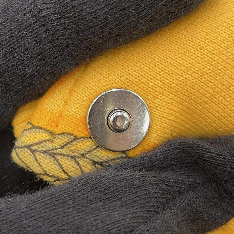 Pre Owned Hermes Parfroy Remix Teddy Blouson Size 34 Jaune Mimosa Cotton100%