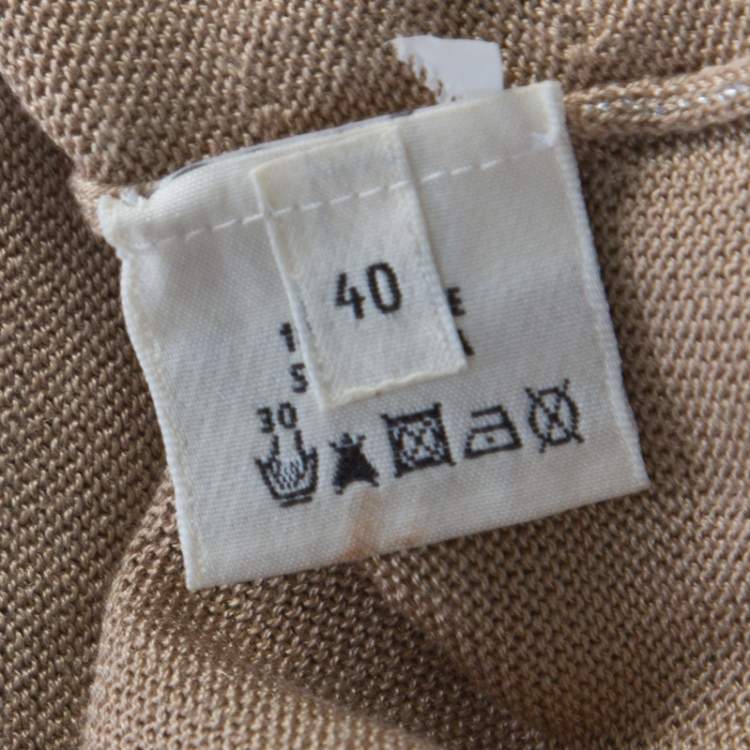 Pre Owned Hermes Metallic Silk and Lurex Knit Sweater M 